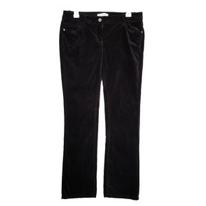 WHBM Black Velour Noir Slim Leg Pants 4
